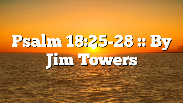 Psalm 18:25-28 :: By Jim Towers