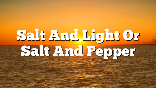 Salt And Light Or Salt And Pepper