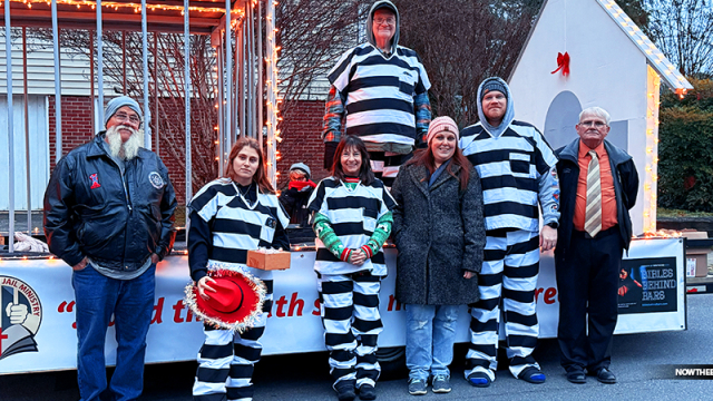 At The Annual Christmas Parade In Dalton, Georgia, The Gospel Truth Jail Ministry Gives A Huge Shoutout To Bibles Behind Bars On Their Float