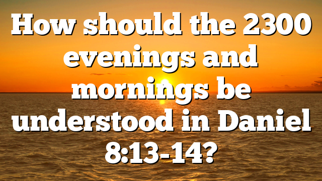How should the 2300 evenings and mornings be understood in Daniel 8:13-14?