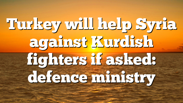 Turkey will help Syria against Kurdish fighters if asked: defence ministry
