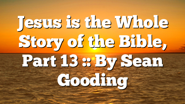 Jesus is the Whole Story of the Bible, Part 13 :: By Sean Gooding
