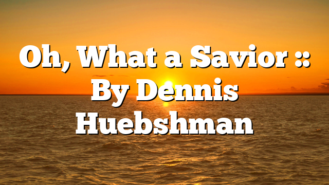 Oh, What a Savior :: By Dennis Huebshman