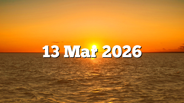 13 Mar 2026
