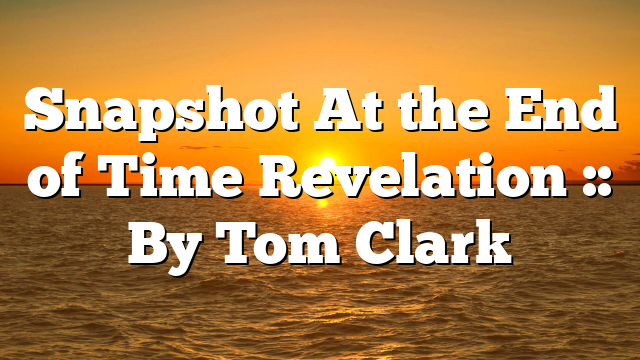 Snapshot At the End of Time Revelation :: By Tom Clark