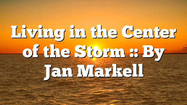 Living in the Center of the Storm :: By Jan Markell