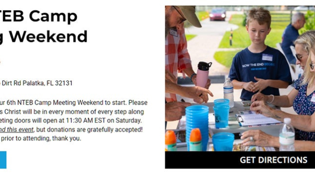 It’s Time To Get Excited For The 2026 NTEB Camp Meeting Weekend In September Where Our Theme Is ‘Reaching The Lost In The Last Days’