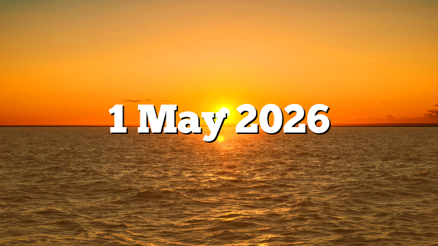 1 May 2026