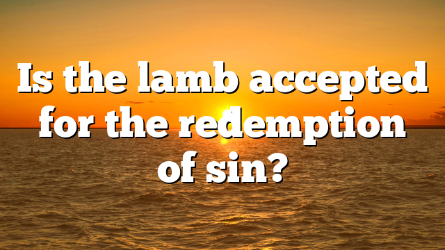 Is the lamb accepted for the redemption of sin?