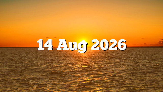 14 Aug 2026