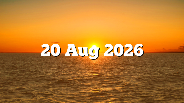 20 Aug 2026