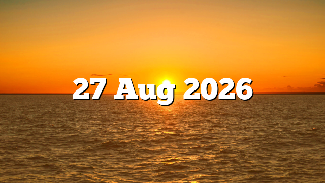 27 Aug 2026