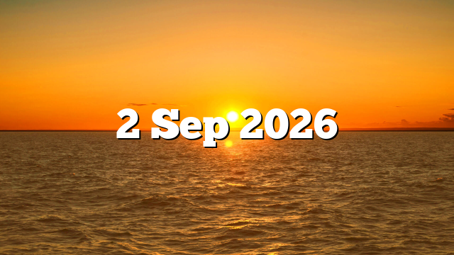 2 Sep 2026