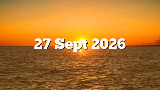 27 Sept 2026
