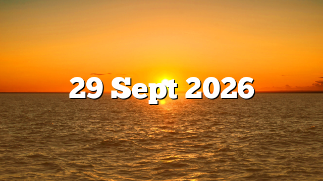 29 Sept 2026