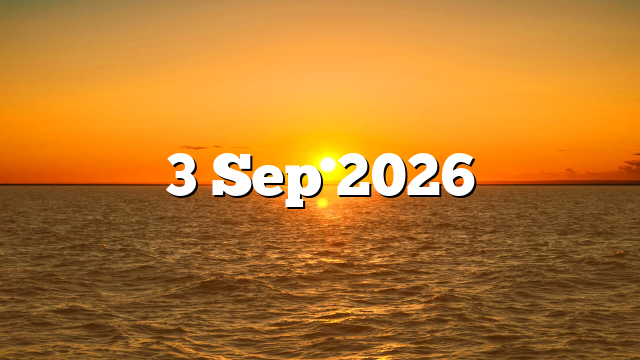 3 Sep 2026