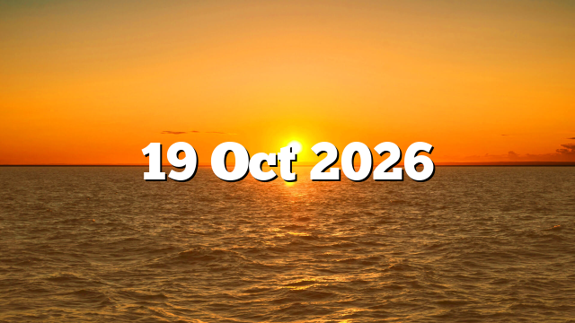 19 Oct 2026