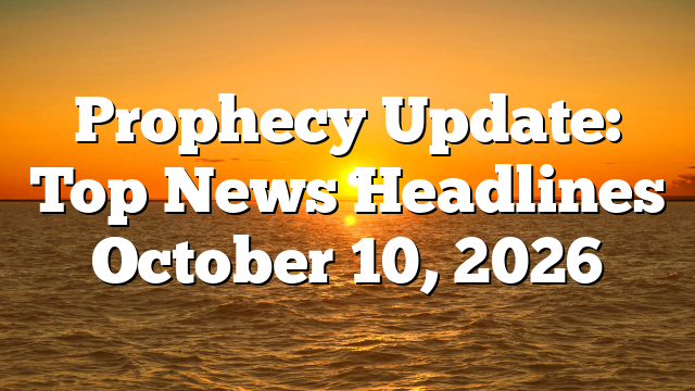 Prophecy Update: Top News Headlines October 10, 2026